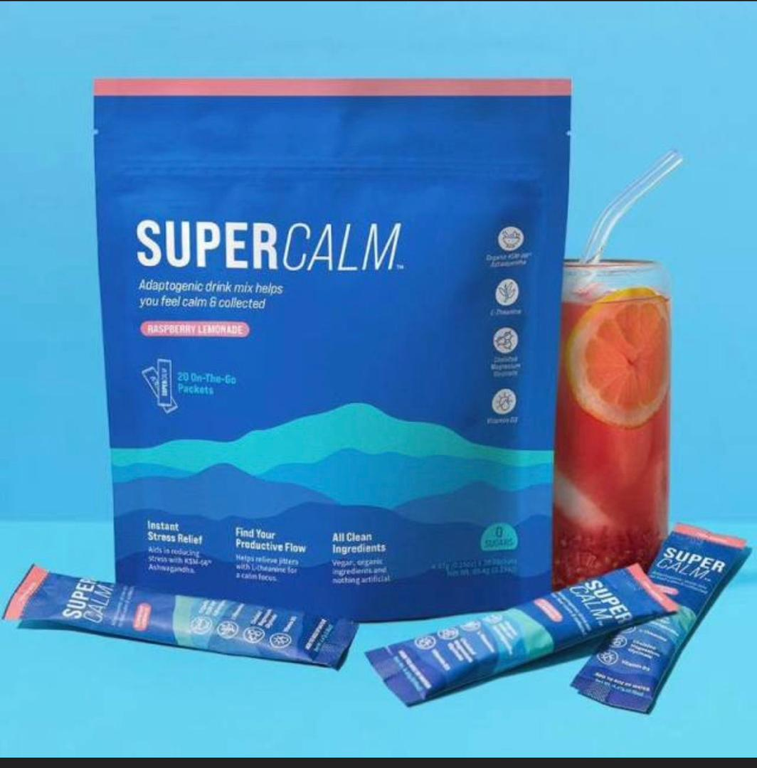 SuperCalm Adaptogenic Drink Mix — Raspberry Lemonade (20 sticks)