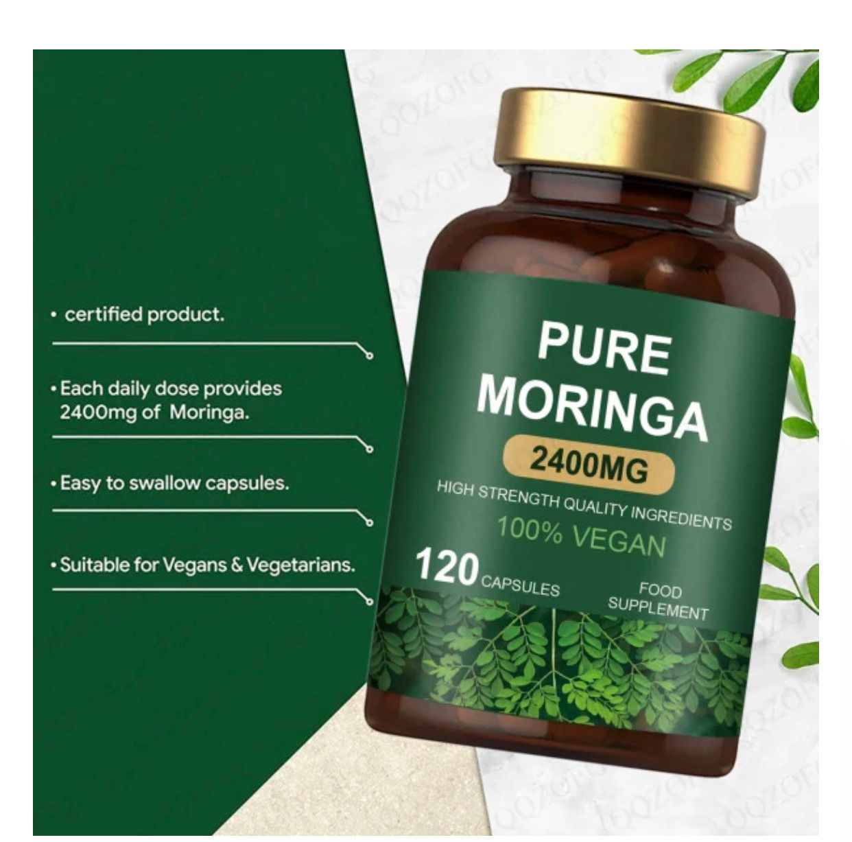 Pure Moringa 2400mg — 120 caps