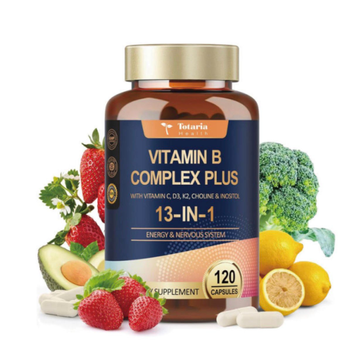 Vitamin B Complex Plus 13-in-1 — 120 caps